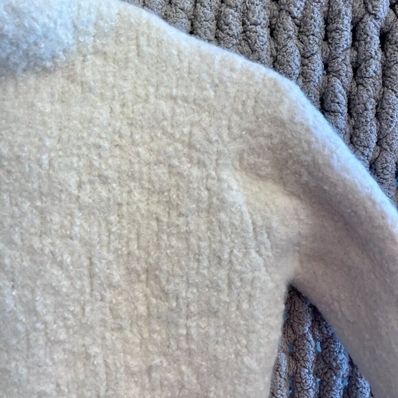 Mango Suit Woman's Organic & Alpeca Wool Cream CroppedSweater Size XXS - Picture 5 of 14